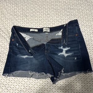 Universal Thread Dark Blue Distressed Jean Shorts